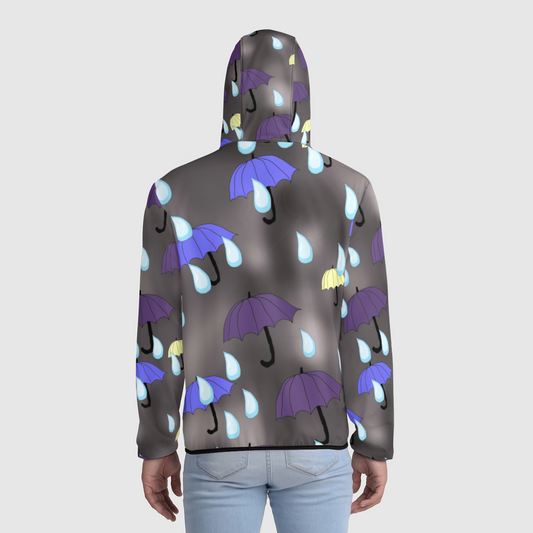 Rain and Umbrellas Pattern Unisex Windbreaker