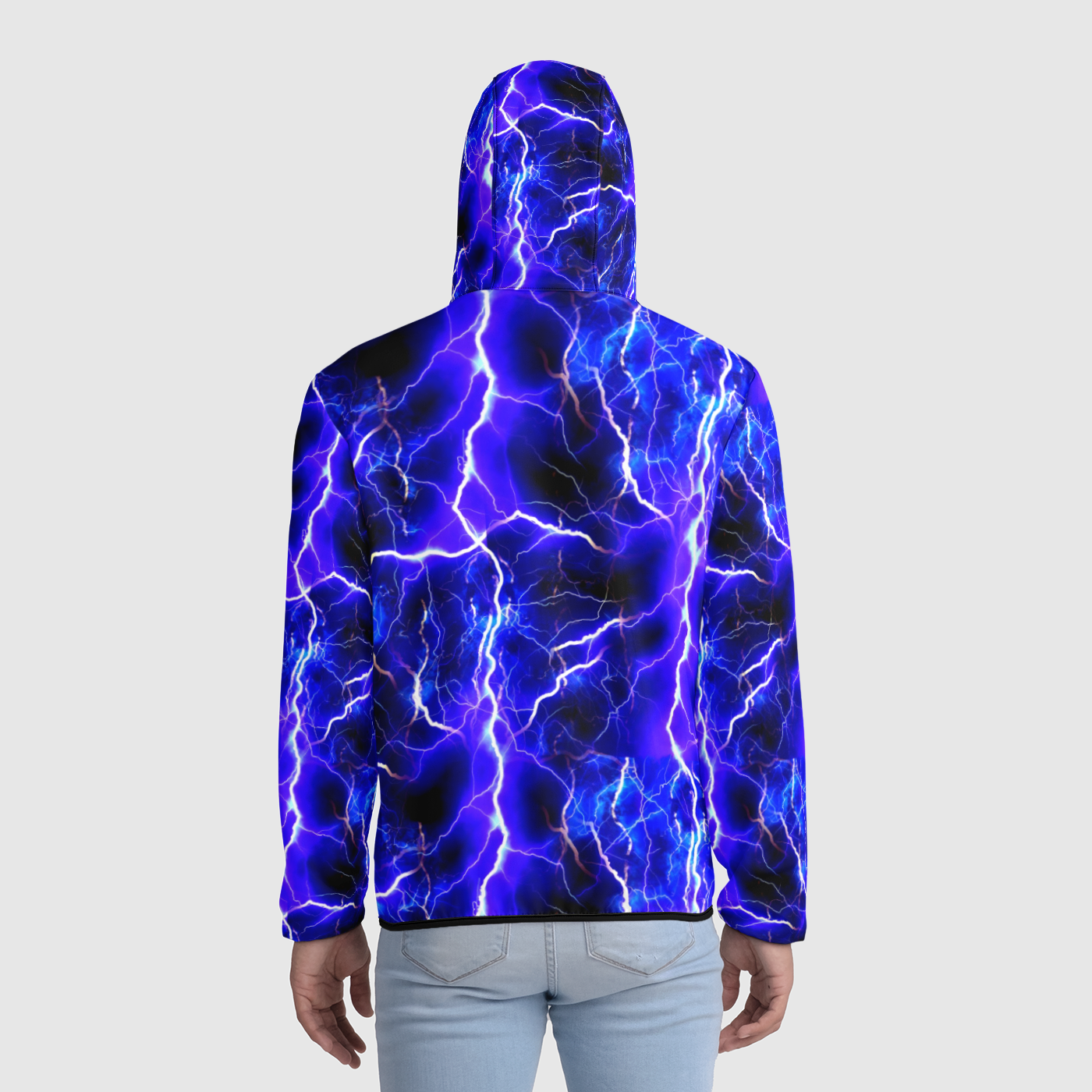 Blue Lightning  Unisex Windbreaker