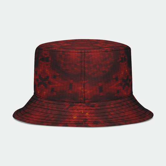 Orange and Red Dragon Scales Bucket Hat