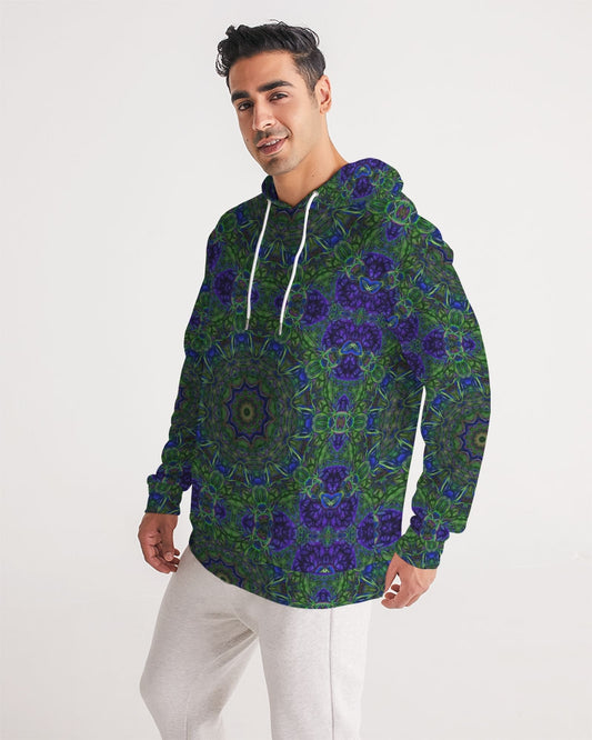 blue Green Ribbon Kaleidoscope Men's Hoodie