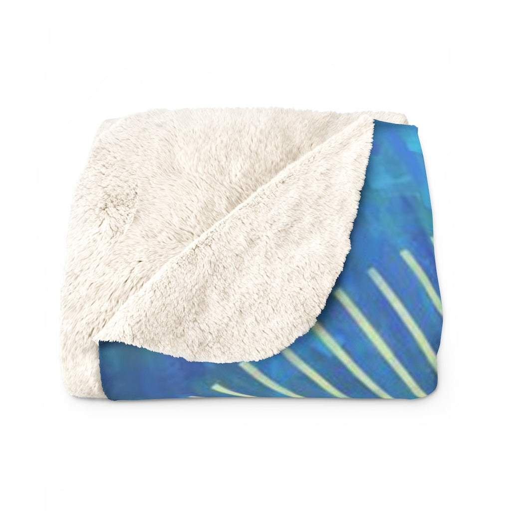 Jumping Fishies Sherpa Fleece Blanket