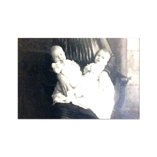 Early 1900s Mother and Twins Fine Art Print