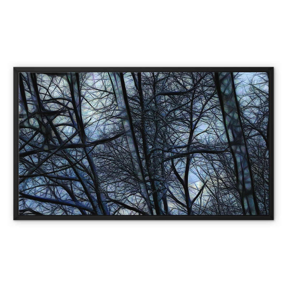 Twilight Icicles Framed Canvas