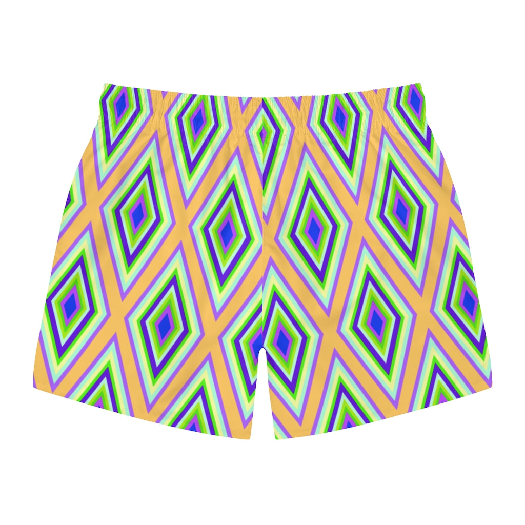 Colorful Diamonds Variation 1 Swim Trunks