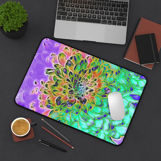 Abstract Chrysanthemum Desk Mat