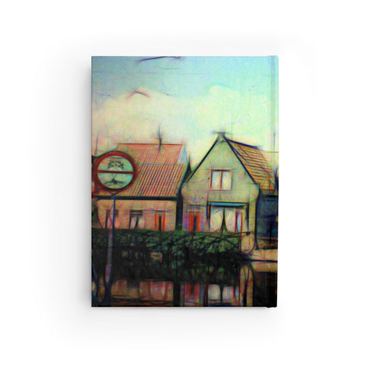 Vintage Travel Row Of Houses Journal - Ruled Line