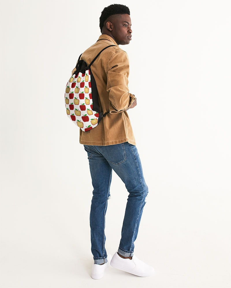 Apple Polkadots Canvas Drawstring Bag