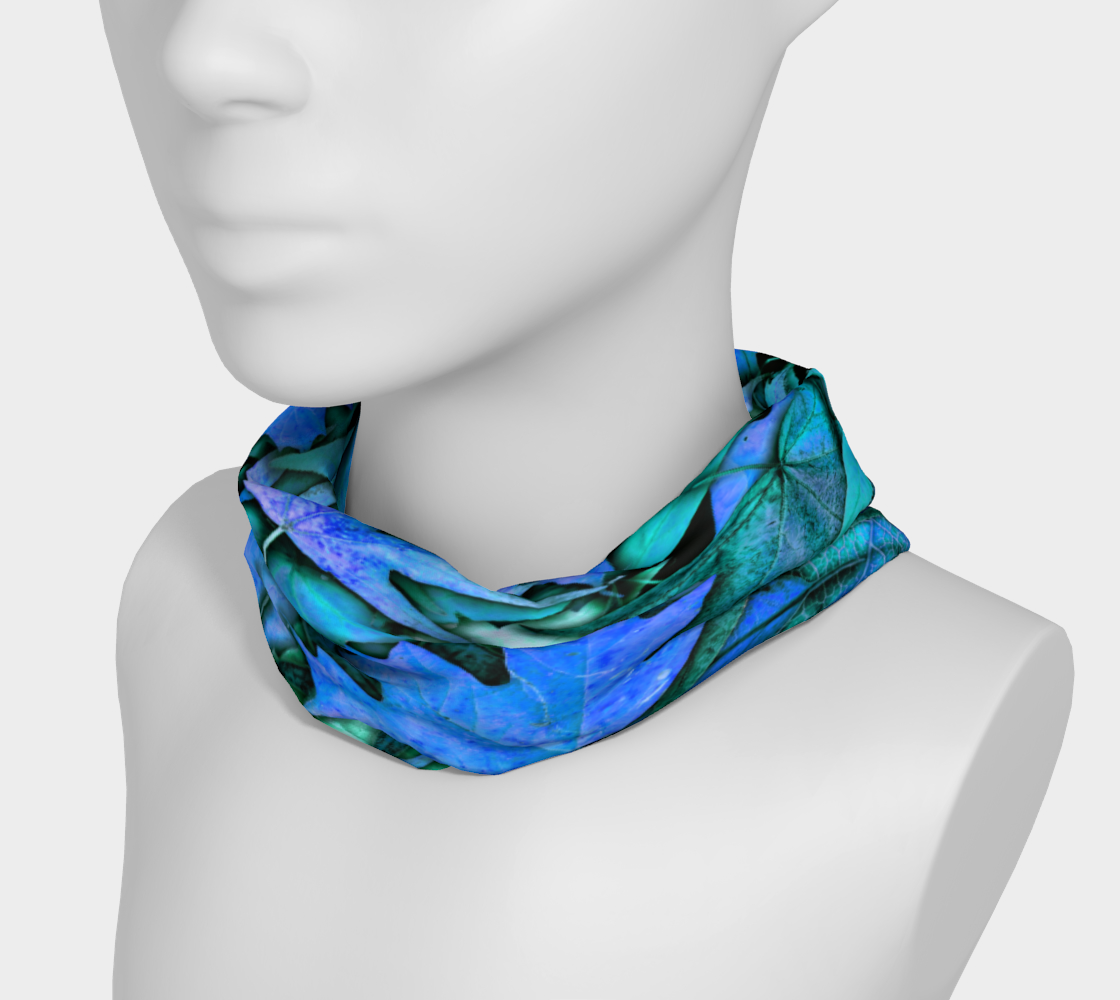 Blue Fall Leaves Headband