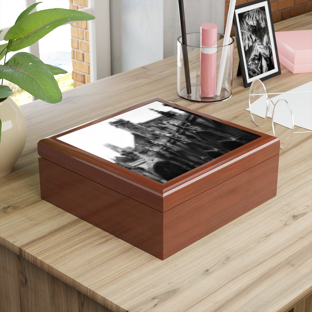 vintage Travel Gothic Arches Jewelry Box