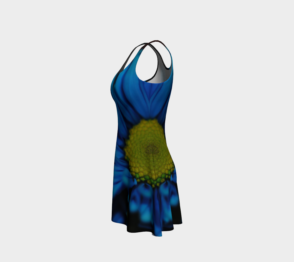 Blue Daisy Flare Dress