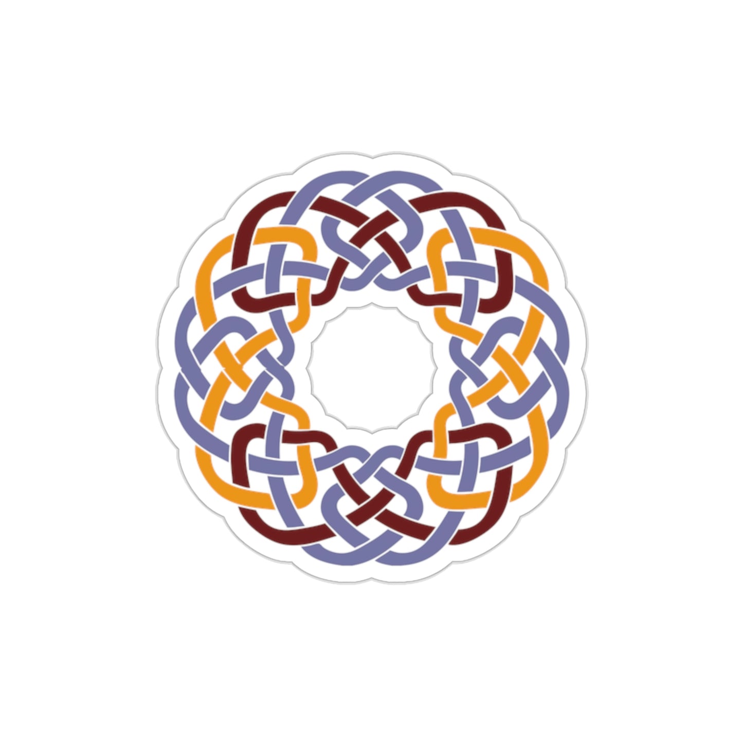 Red Yellow Blue Celtic Knot Die-Cut Stickers