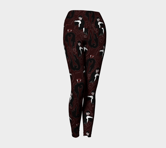 Vampire Pattern Yoga Leggings