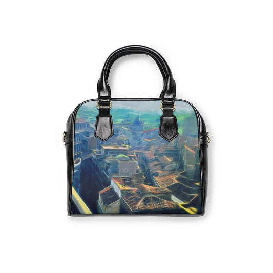 Vintage Travel The City Loves To Wake Shoulder Handbag