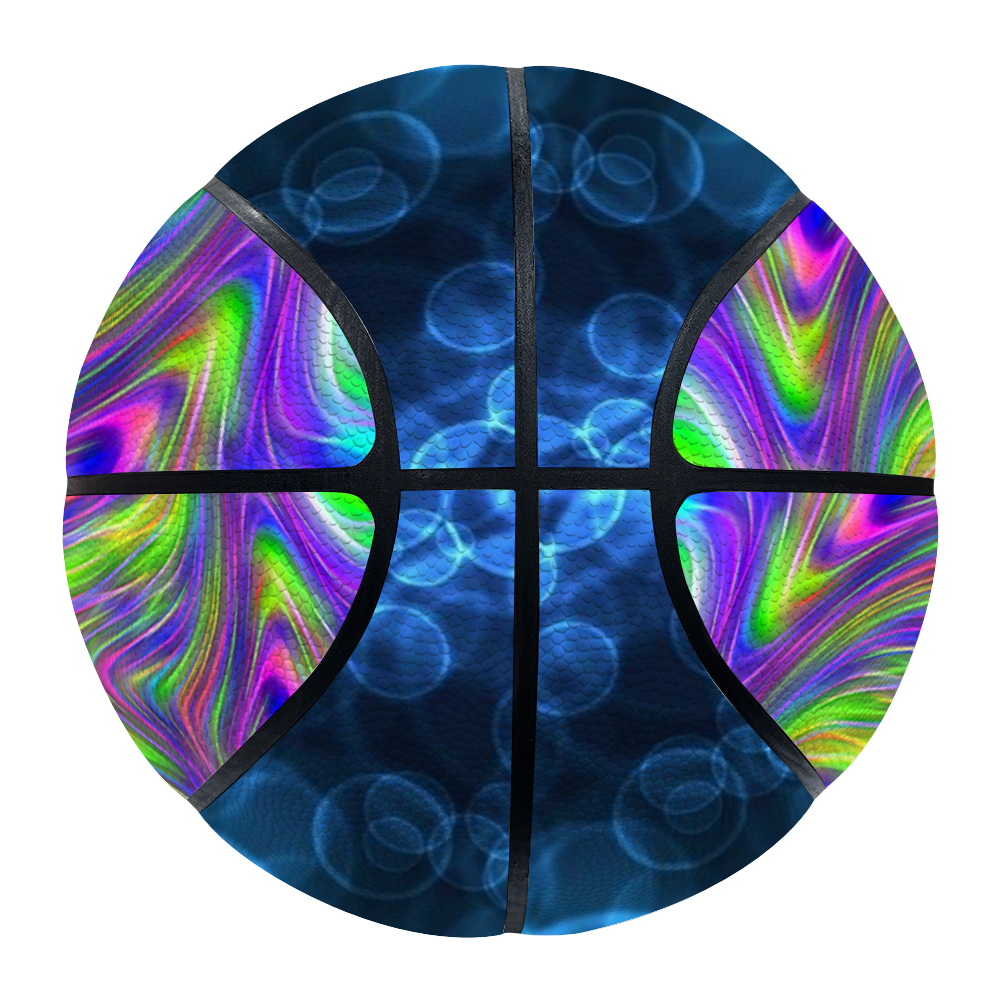 Abstract With Blue Ocean Bokeh Customized Basketball for All Ages and Levels Custom Full Pads Personalized Basketball