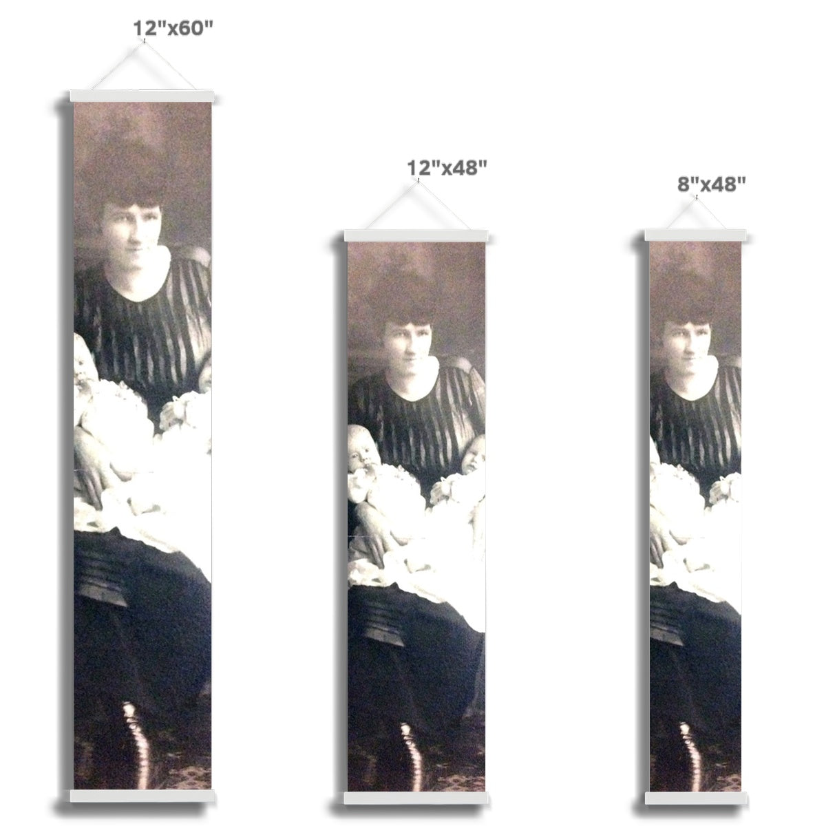 Early 1900s Mother and Twins Wall Height Chart