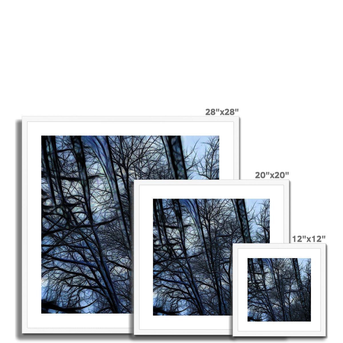 Twilight Icicles Framed & Mounted Print