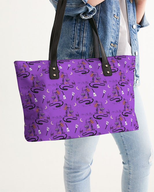Witch Cat Cauldron Pattern Stylish Tote