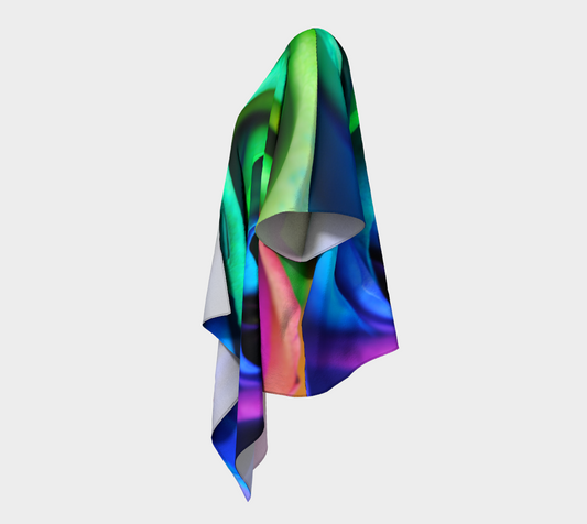 Rainbow Rose 17 Draped Kimono