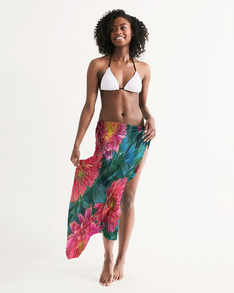 Warm Fall Mums Swim Cover Up