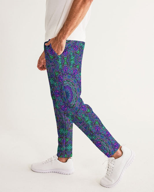 Blue Green Purple Kaleidoscope Men's Joggers