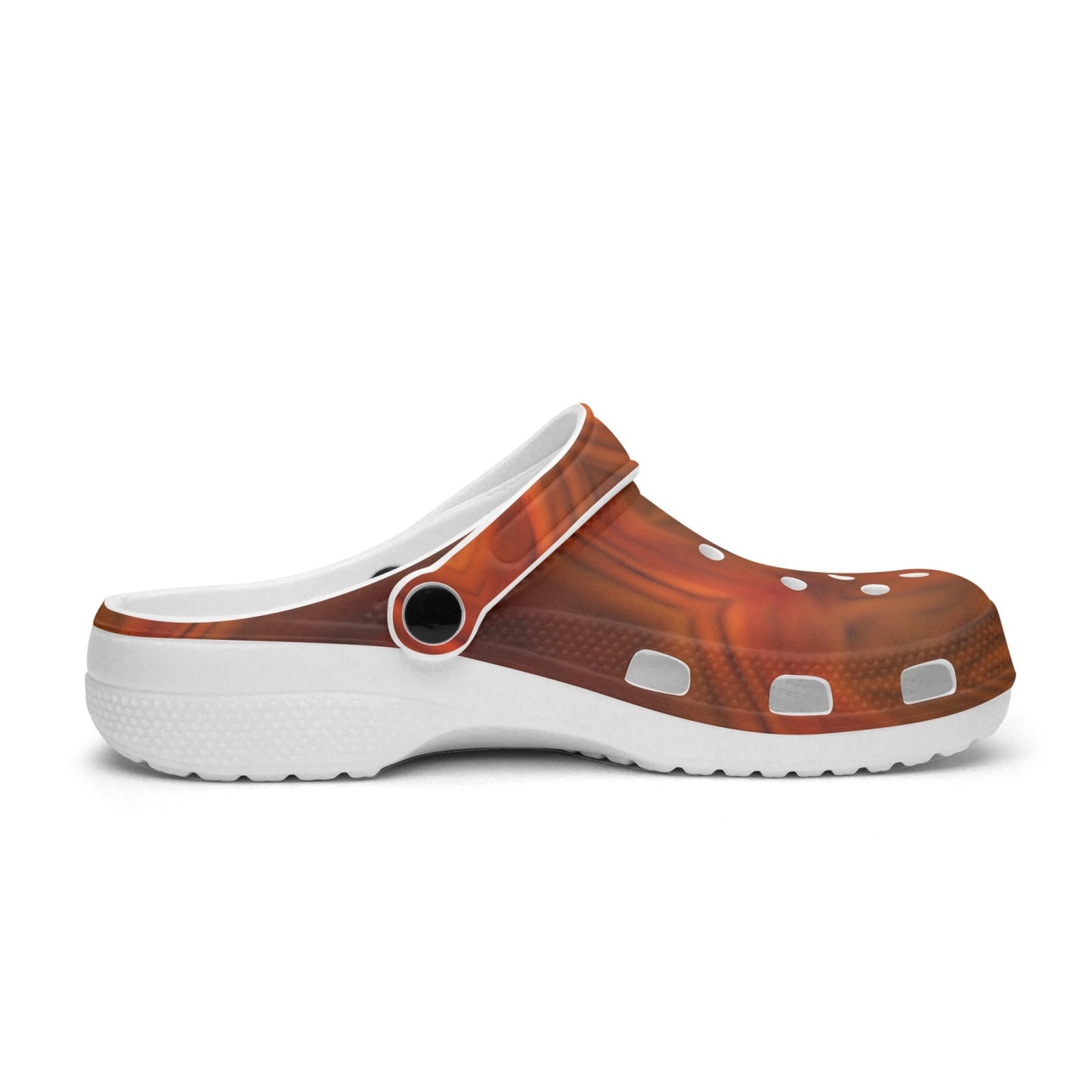 Soft orange Kaleidoscope 413. All Over Printed Clogs