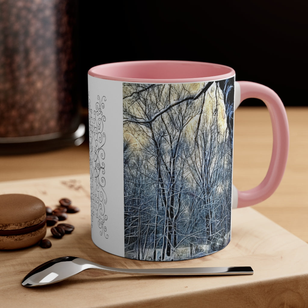 4 Oclock Winter Landscape Accent Coffee Mug, 11oz