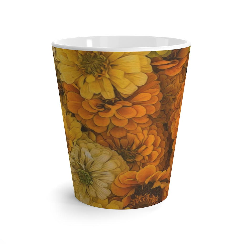 Yellow Zinnias Latte mug
