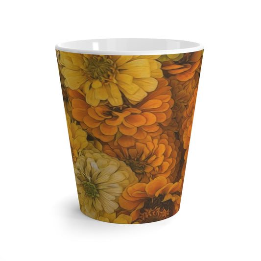 Yellow Zinnias Latte mug