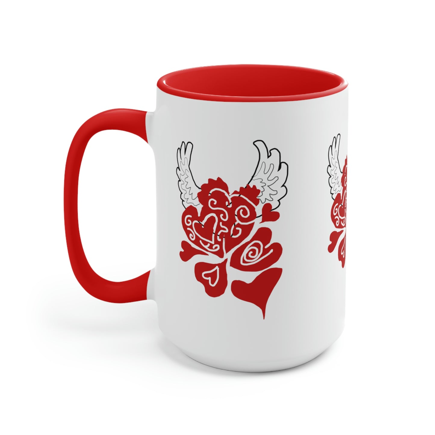 Hearts and Wings Accent Mug