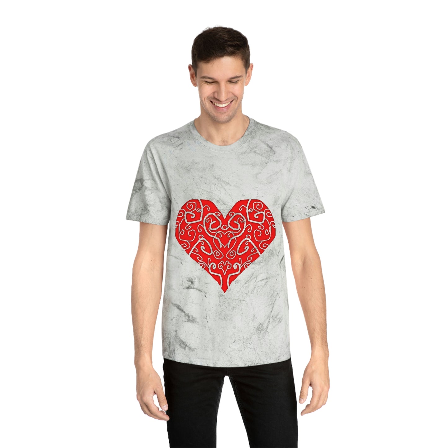Heart Swirls Unisex Color Blast T-Shirt
