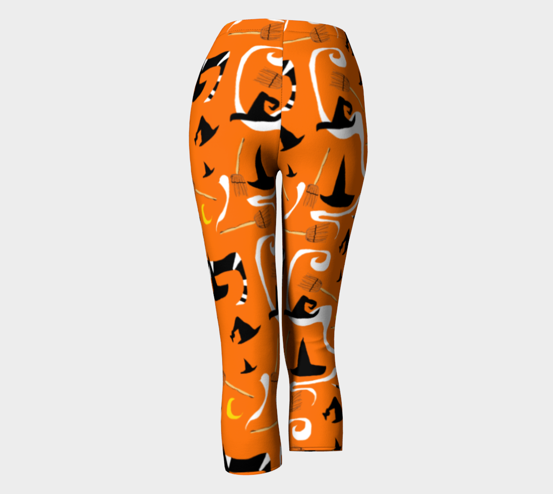 Witches Hats and Brooms Capris