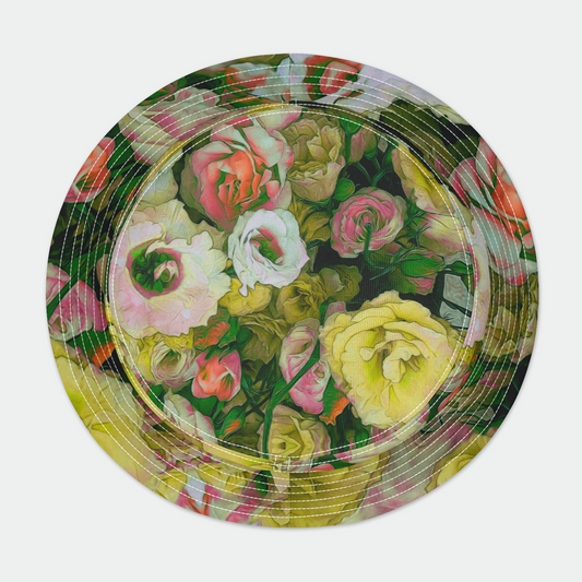 Yellow Flower Kaleidoscope Bucket Hat