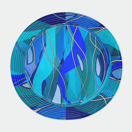Wavy Blue Bucket Hat
