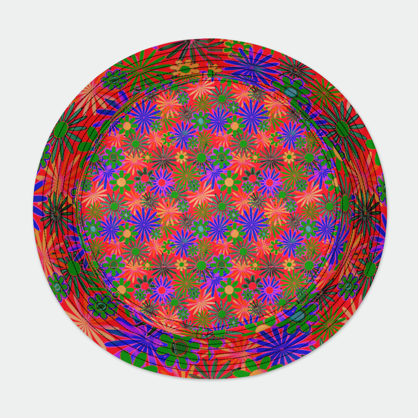 Orange and Purple Daisies Bucket Hat