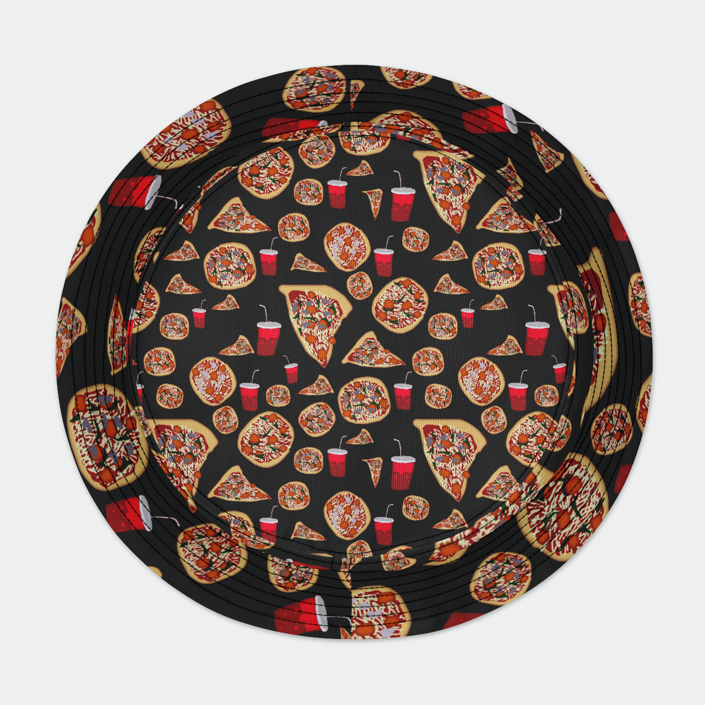 Pizza Pattern Bucket Hat