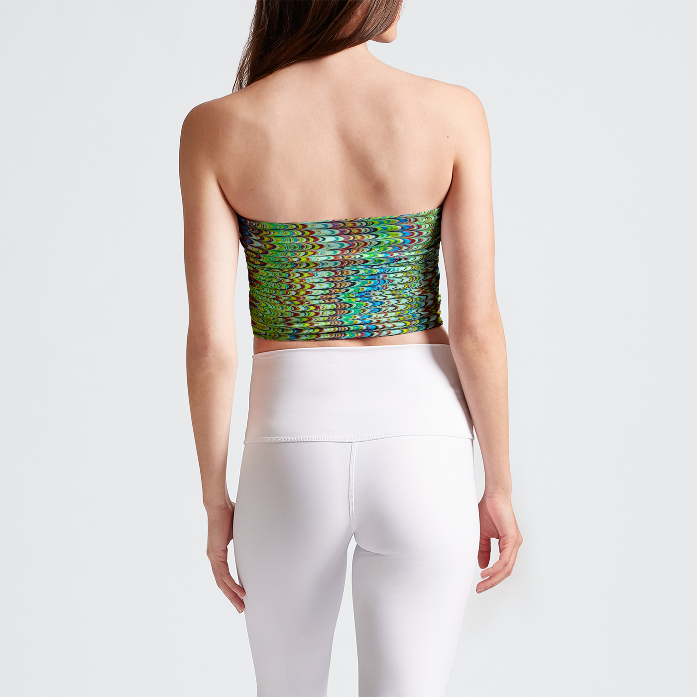 Cool Green Marbled Tube Top