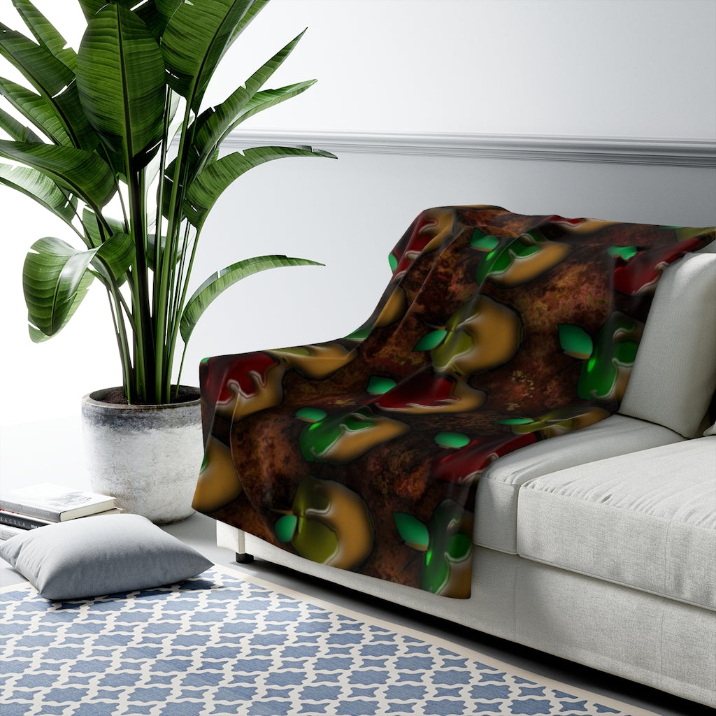 Caramel Apples Sherpa Fleece Blanket