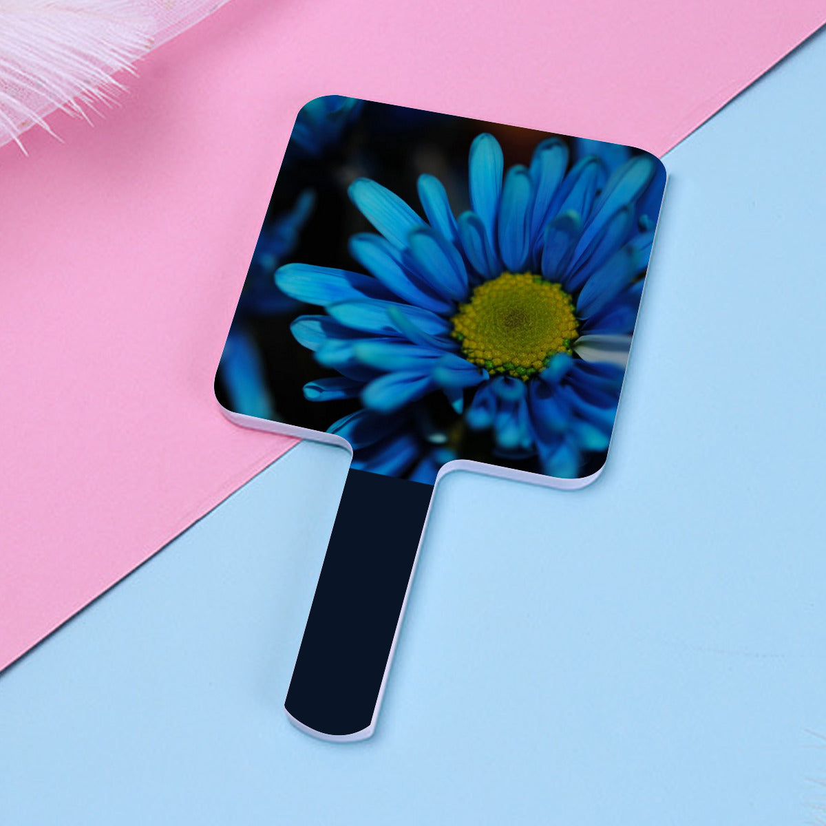 Blue Daisy Hand Mirror