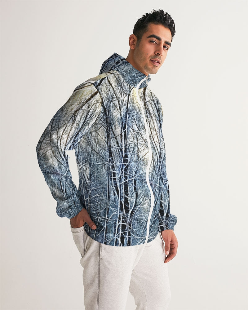 4 Oclock Winter Landscape Men's Windbreaker