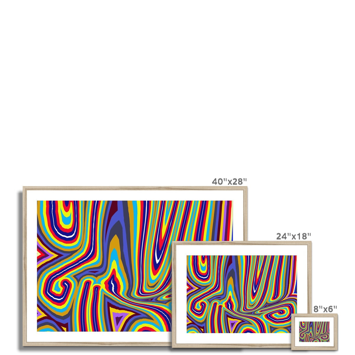 Curly Swirls Framed & Mounted Print