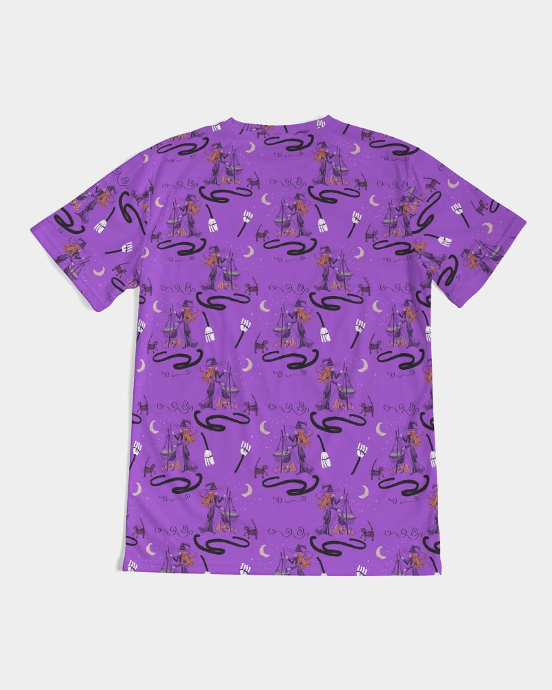 Witch Cat Cauldron Pattern Men's Tee