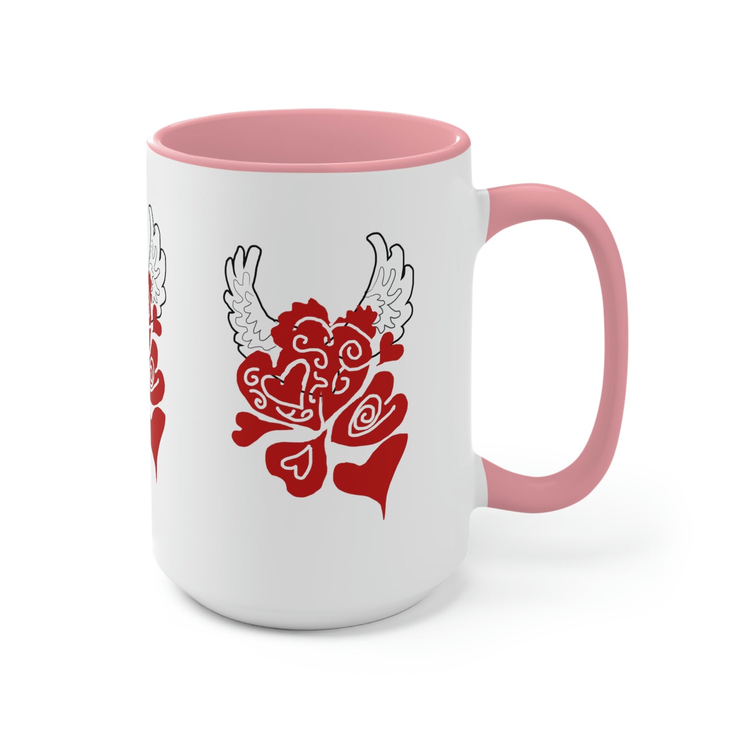 Hearts and Wings Accent Mug