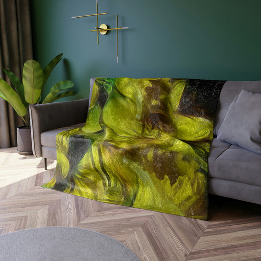 Yellow Daffodils Crushed Velvet Blanket