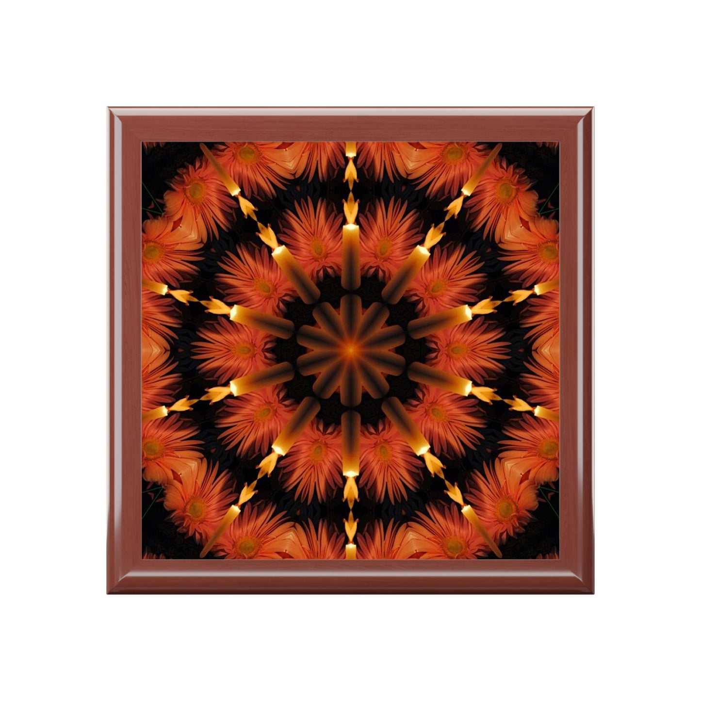 Candles and Flowers Kaleidoscope Jewelry Box