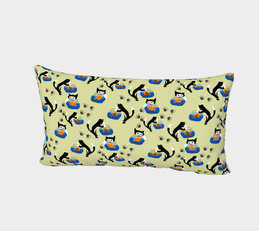 Cat and a Fishbowl Bed Pillow Sham