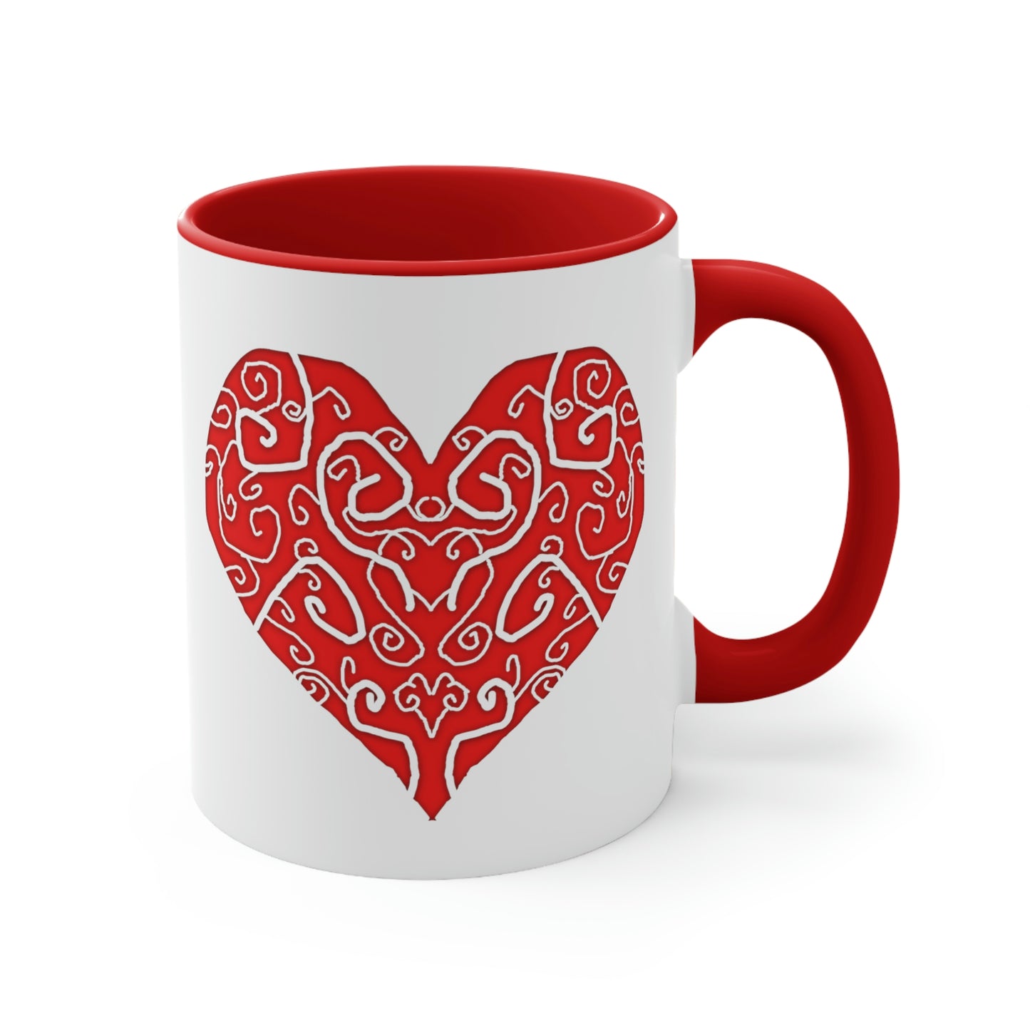 Heart Swirls Accent Mug