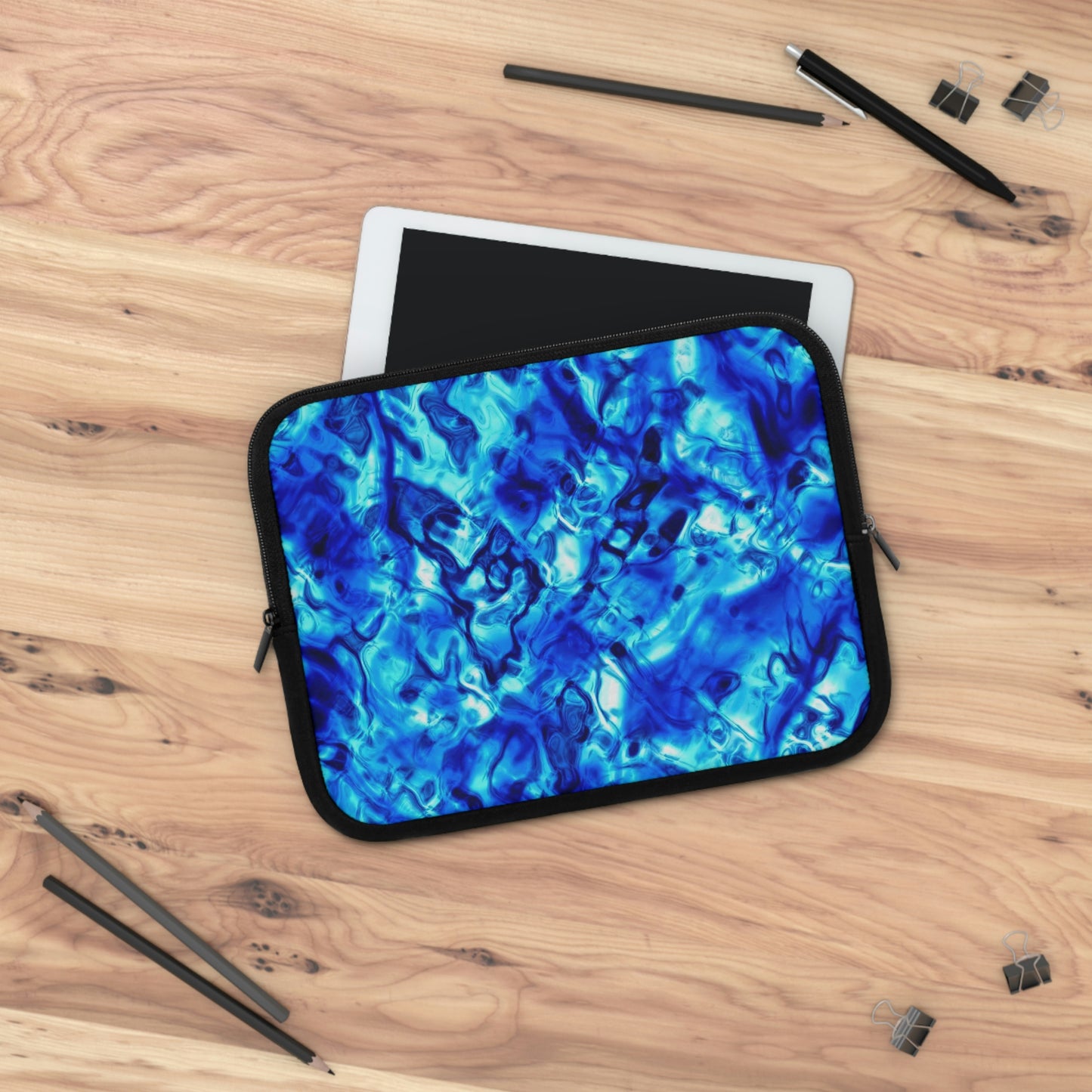 Blue Water Abstract Laptop Sleeve