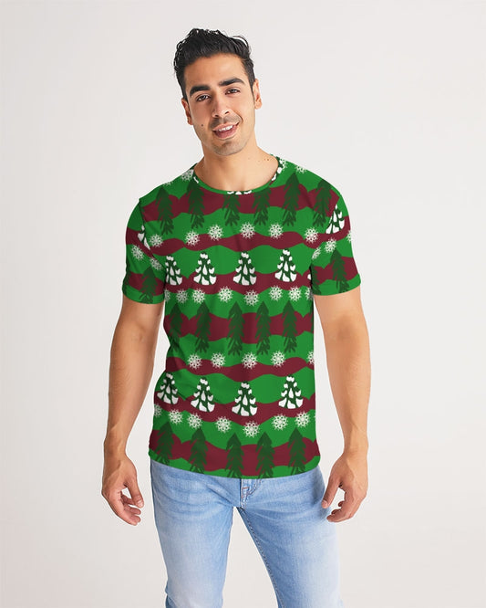 Snowy Evergreen Pattern Men's Tee