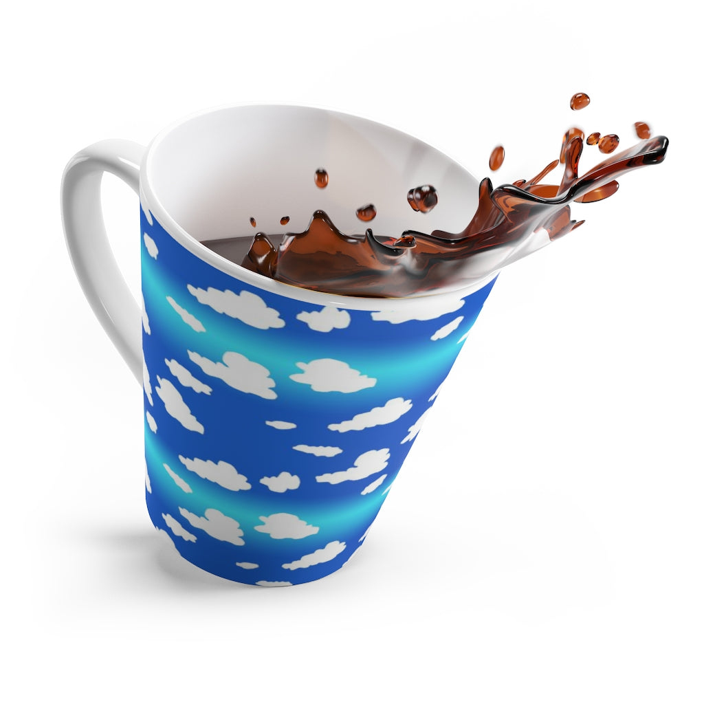 Clouds Pattern Latte mug