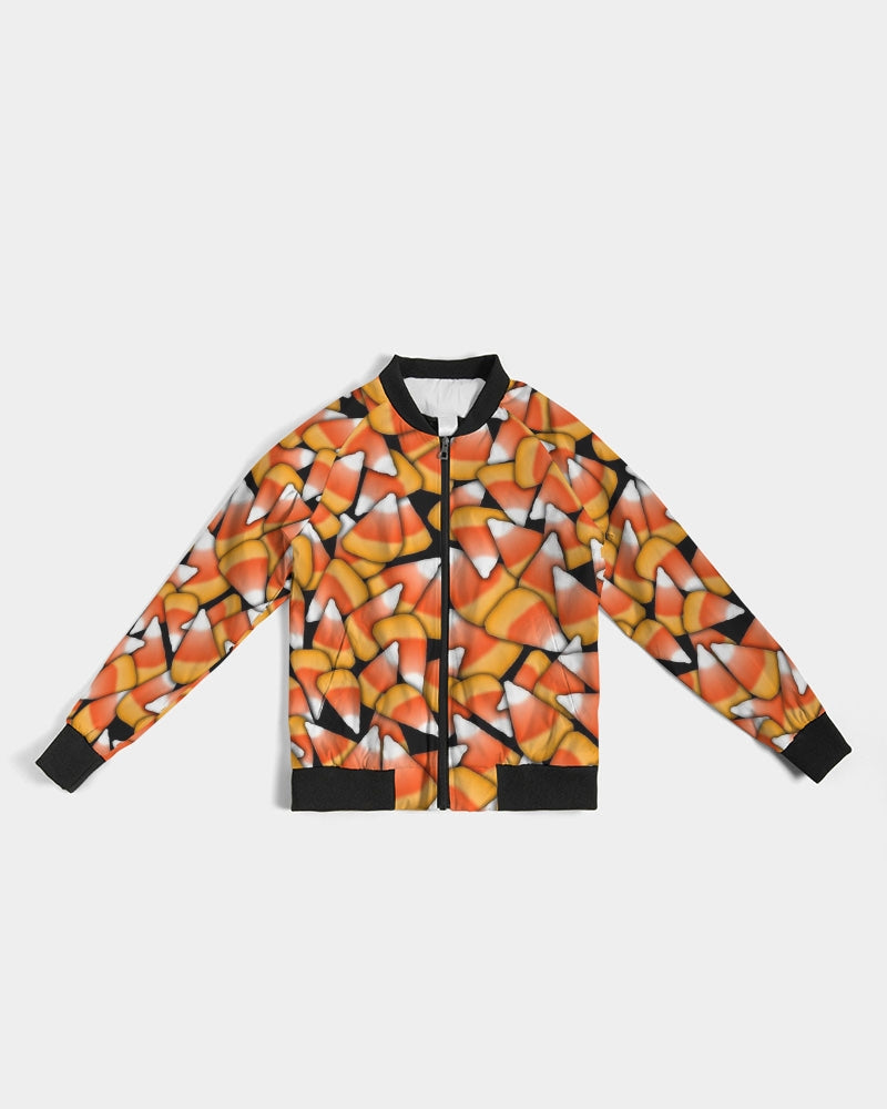 Candy Corn Pattern Women's Bomber Jacket